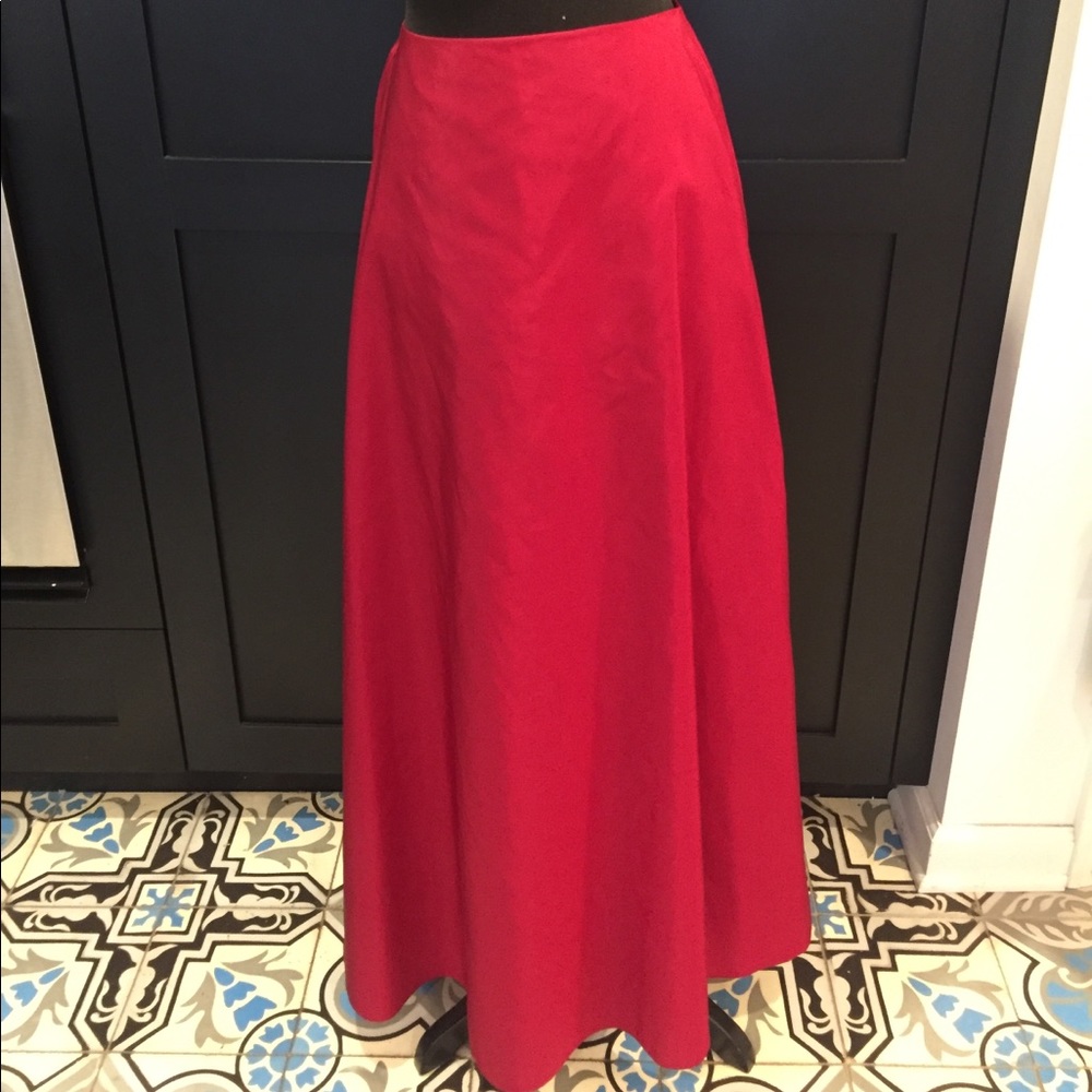 INC floor-length silk skirt